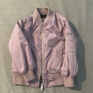 Purple KITH kids bomber jacket